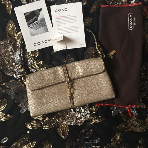 gold and silver clutch bag